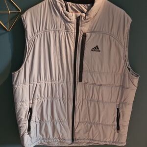 Adidas Men's Light Gray Quilted Vest